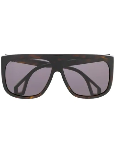 Gucci Eyewear Square Frame Sunglasses - 棕色 In Brown