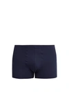 Hanro Superior Cotton-blend Boxer Briefs In Blue