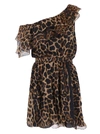 SAINT LAURENT SAINT LAURENT ANIMAL PRINT DRESS