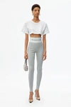 ALEXANDER WANG LOGO ELASTIC LEGGING IN RIBBED JERSEY 