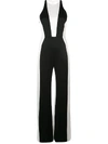 GALVAN GALVAN COLOUR BLOCK JUMPSUIT - BLACK