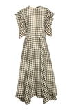 ANNA OCTOBER ANNUSHKA CHECKED SEERSUCKER MAXI DRESS,746286