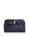 TED BAKER EMMAHH MINI BOW LEATHER COSMETIC CASE,WXG-EMMAHH-DH9W