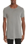 Ksubi Taupe Distressed Seeing Lines T-shirt In Grey