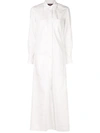 SIES MARJAN SIES MARJAN LONG CRINKLE EFFECT SHIRT DRESS - WHITE