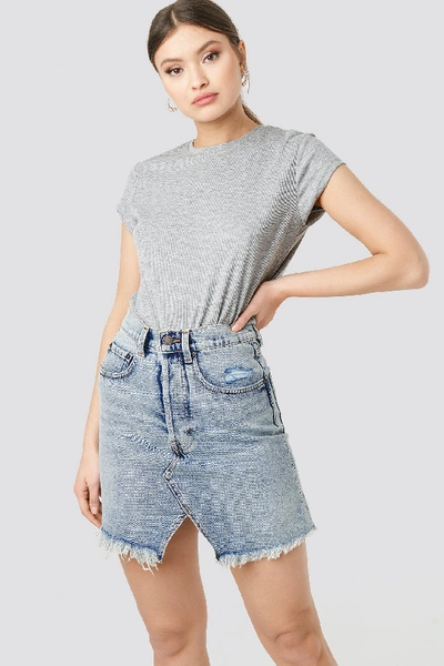 Cheap Monday Organic Cotton Denim Mini Skirt-blue