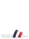 Moncler Basile Rubber Slide Sandals In White