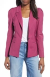 1.state Fitted Single-button Blazer In Berry Charm