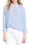 Rails Charli Striped Button-down Shirt In Azure Stripe
