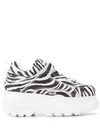 BUFFALO BUFFALO ZEBRA PRINT SNEAKERS - 黑色