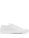 COMMON PROJECTS COMMON PROJECTS ACHILLES PREMIUM LOW PERFORATED SNEAKERS - 白色