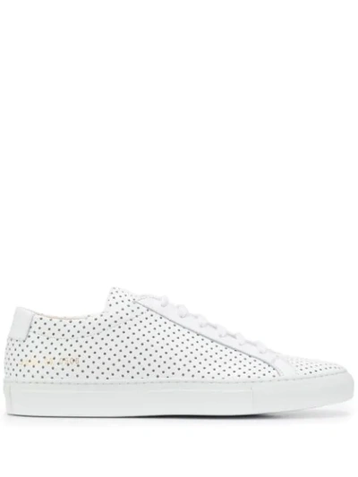 Common Projects Achilles Premium Low Perforated Sneakers - 白色 In White