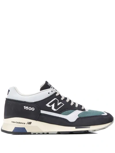 New Balance Classic 1500 Leather And Mesh Sneakers In Blue