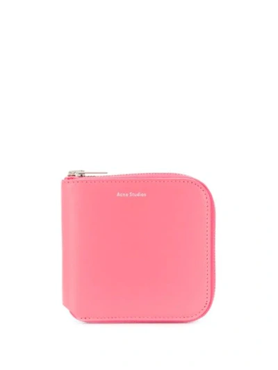 Acne Studios Csarite Wallet In Pink
