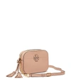 Tory Burch Mcgraw Leather Camera Bag - Orange In Devon Sand