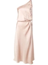 ROCHAS ROCHAS ONE-SHOULDER DRESS - PINK