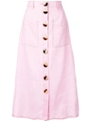 NICHOLAS front button skirt