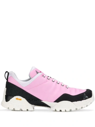 Roa Oblique Mesh, Ripstop And Rubber Sneakers In Pink