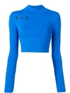 ARTICA ARBOX ARTICA ARBOX CROPPED LONG-SLEEVED TEE - BLUE