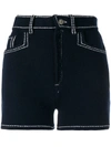 BARRIE STITCH-DETAIL SHORTS