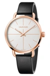 CALVIN KLEIN EVEN LEATHER STRAP WATCH, 42MM,K7B216C6