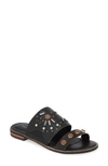 Kelsi Dagger Brooklyn Raven Embellished Slide Sandal In Black
