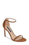Stuart Weitzman Women's Nudistsong High-heel Sandals In Basket Brown Suede