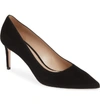 Stuart Weitzman Women's Leigh Pointed-toe Pumps In Black Suede