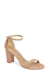 STUART WEITZMAN NEARLYNUDE ANKLE STRAP SANDAL,NEARLYNU