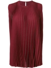 VALENTINO VALENTINO VALENTINO PLEATED TOP - 红色