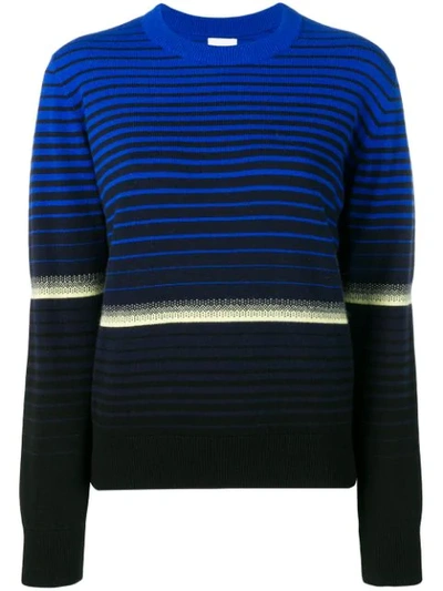Barrie Striped Fitted Sweater In Blue