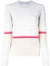 Barrie Colour-block Striped Sweater In Neutrals