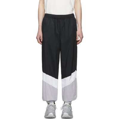 Vetements Mustermann Panelled Cotton-shell Track Pants In Black & White