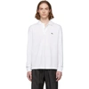 LACOSTE LACOSTE WHITE PIQUE CLASSIC LONG SLEEVE POLO