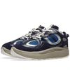 Eytys Jet Turbo Leather And Suede Trainers In Blue