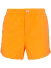 KENZO ORANGE LOGO PRINT SWIM SHORTS