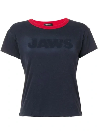 Calvin Klein 205w39nyc Jaws Reversible Cropped T-shirt - 蓝色 In Blue