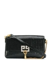 GIVENCHY GIVENCHY SNAKESKIN EFFECT CHARM BAG - 黑色