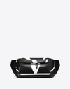 Valentino V-logo Leather Belt Bag - Black In Black