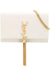 Saint Laurent Kate Tassel Chain Bag In White