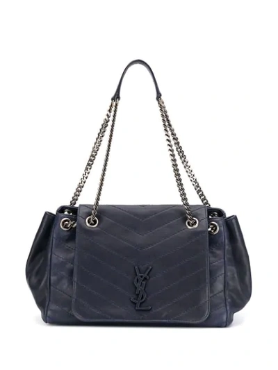 Saint Laurent Medium Nolita Leather Shoulder Bag In Blue