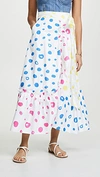 MIRA MIKATI CONTRAST POLKA-DOT SKIRT