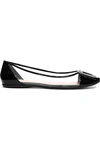 Roger Vivier Gommette Pvc And Patent-leather Ballet Flats In Black