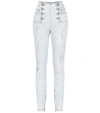 BALMAIN HIGH-RISE SKINNY JEANS,P00370019