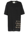 GUCCI SEQUINED COTTON JERSEY T-SHIRT,P00380790