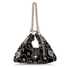 JIMMY CHOO CALLIE Black Suede Clutch Bag with Star Crystal Embroidery,CALLIEKGY