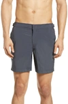 Orlebar Brown Bulldog Sport Mid-length Swim Shorts - Dark Gray In Ebony