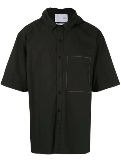 Yoshiokubo Hooded Shirt In Black