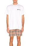 BURBERRY BURBERRY REGISTERED TEE IN WHITE,BURF-MS45