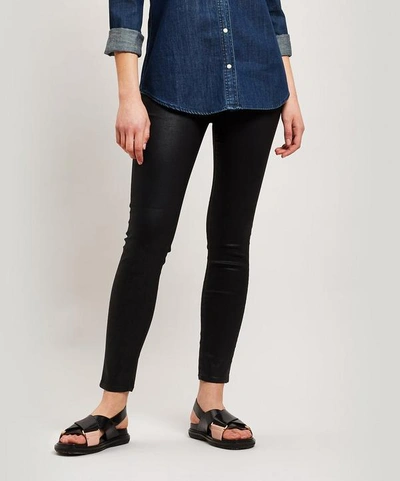 Ag Leatherette Legging Ankle Jeans In Leatherett Blue Vault